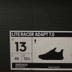 Adidas Lite Racer Adapt 7.0 Men's Sneakers - Brand New In Box With Tags M13